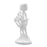 Maxbell Halloween Skeleton Hand Holding Rose Statue for Table Centerpiece Shelf Desk