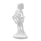 Maxbell Halloween Skeleton Hand Holding Rose Statue for Table Centerpiece Shelf Desk