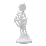 Maxbell Halloween Skeleton Hand Holding Rose Statue for Table Centerpiece Shelf Desk