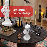 Maxbell Halloween Skeleton Hand Holding Rose Statue for Table Centerpiece Shelf Desk
