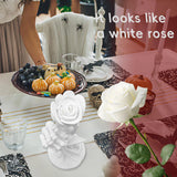 Maxbell Halloween Skeleton Hand Holding Rose Statue for Table Centerpiece Shelf Desk