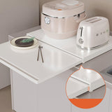 Maxbell Countertop Storage Moving Slider Sliding Coffee Tray Mat for Toaster Blender White