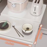 Maxbell Countertop Storage Moving Slider Sliding Coffee Tray Mat for Toaster Blender White