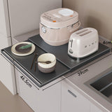 Maxbell Countertop Storage Moving Slider Sliding Coffee Tray Mat for Toaster Blender Black
