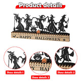 Maxbell Halloween Witch Countdown Table Sign Art Crafts for Indoor Holiday Farmhouse
