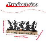Maxbell Halloween Witch Countdown Table Sign Art Crafts for Indoor Holiday Farmhouse
