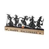 Maxbell Halloween Witch Countdown Table Sign Art Crafts for Indoor Holiday Farmhouse