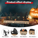 Maxbell Halloween Witch Countdown Table Sign Art Crafts for Indoor Holiday Farmhouse