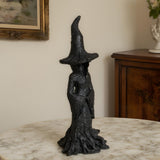 Maxbell Halloween Witch Statue Art Resin Sculpture for Restaurant Entryway Fireplace