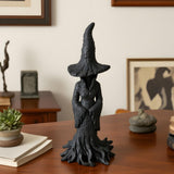 Maxbell Halloween Witch Statue Art Resin Sculpture for Restaurant Entryway Fireplace