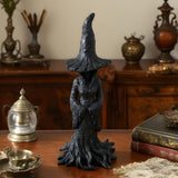 Maxbell Halloween Witch Statue Art Resin Sculpture for Restaurant Entryway Fireplace