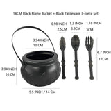 Maxbell Halloween Cauldron Small for Party Supplies Decoration with Utensil