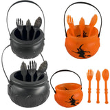 Maxbell Halloween Cauldron Small for Party Supplies Decoration with Utensil