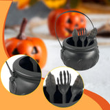Maxbell Halloween Cauldron Small for Party Supplies Decoration with Utensil