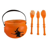 Maxbell Halloween Cauldron Small for Party Supplies Decoration with Utensil