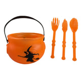 Maxbell Halloween Cauldron Small for Party Supplies Decoration with Utensil