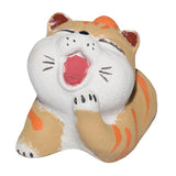 Maxbell Cat Tea Pet Ornament Artwork Collectable Sculpture for Bookcase Gift Bedroom