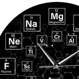 Maxbell Periodic Table of The Elements Wall Clock Mute for Living Room School Office