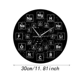 Maxbell Periodic Table of The Elements Wall Clock Mute for Living Room School Office