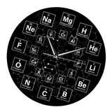 Maxbell Periodic Table of The Elements Wall Clock Mute for Living Room School Office