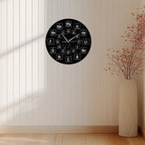 Maxbell Periodic Table of The Elements Wall Clock Mute for Living Room School Office