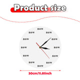 Maxbell The Time IS Now Wall Clock Motivational Clock for Office Kitchen Living Room white