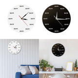 Maxbell The Time IS Now Wall Clock Motivational Clock for Office Kitchen Living Room white