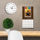 Maxbell The Time IS Now Wall Clock Motivational Clock for Office Kitchen Living Room white