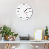 Maxbell The Time IS Now Wall Clock Motivational Clock for Office Kitchen Living Room white