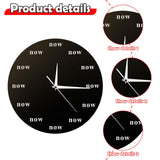 Maxbell The Time IS Now Wall Clock Motivational Clock for Office Kitchen Living Room black