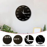 Maxbell The Time IS Now Wall Clock Motivational Clock for Office Kitchen Living Room black