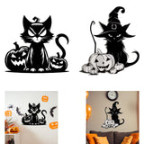 Maxbell Cat Silhouette Wall Decoration Metal Wall Art Decor for Living Room Hallway without Hat