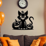 Maxbell Cat Silhouette Wall Decoration Metal Wall Art Decor for Living Room Hallway without Hat