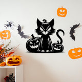 Maxbell Cat Silhouette Wall Decoration Metal Wall Art Decor for Living Room Hallway without Hat