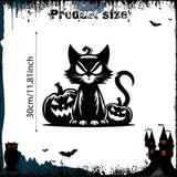 Maxbell Cat Silhouette Wall Decoration Metal Wall Art Decor for Living Room Hallway without Hat