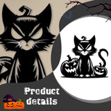 Maxbell Cat Silhouette Wall Decoration Metal Wall Art Decor for Living Room Hallway without Hat