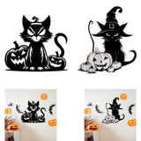 Maxbell Cat Silhouette Wall Decoration Metal Wall Art Decor for Living Room Hallway without Hat