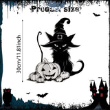 Maxbell Cat Silhouette Wall Decoration Metal Wall Art Decor for Living Room Hallway with Hat