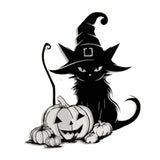 Maxbell Cat Silhouette Wall Decoration Metal Wall Art Decor for Living Room Hallway with Hat