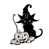 Maxbell Cat Silhouette Wall Decoration Metal Wall Art Decor for Living Room Hallway with Hat