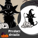 Maxbell Cat Silhouette Wall Decoration Metal Wall Art Decor for Living Room Hallway with Hat