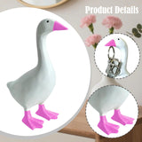 Maxbell Duck Sculpture Cartoon Gifts Standing Duck Key Holder for Bedroom Table Room