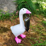 Maxbell Duck Sculpture Cartoon Gifts Standing Duck Key Holder for Bedroom Table Room