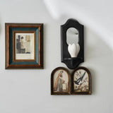 Maxbell Wall Candle Sconce Rack Wood Floating Mirror for Farmhouse Entryway Corridor