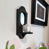 Maxbell Wall Candle Sconce Rack Wood Floating Mirror for Farmhouse Entryway Corridor