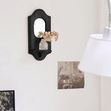 Maxbell Wall Candle Sconce Rack Wood Floating Mirror for Farmhouse Entryway Corridor