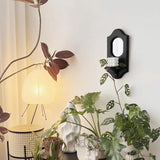 Maxbell Wall Candle Sconce Rack Wood Floating Mirror for Farmhouse Entryway Corridor