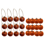 Maxbell 12x Artificial Velvet Pumpkins Decorative Home Mini Holiday Fall Decorations None Lanyard