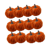 Maxbell 12x Artificial Velvet Pumpkins Decorative Home Mini Holiday Fall Decorations None Lanyard