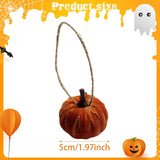 Maxbell 12x Artificial Velvet Pumpkins Decorative Home Mini Holiday Fall Decorations With Lanyard